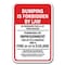Signmission 18 in Height, 0.12 in Width, Aluminum, 12" x 18", A-1218 No Dumping - DumpForbd A-1218 No Dumping - DumpForbd - alternate 1